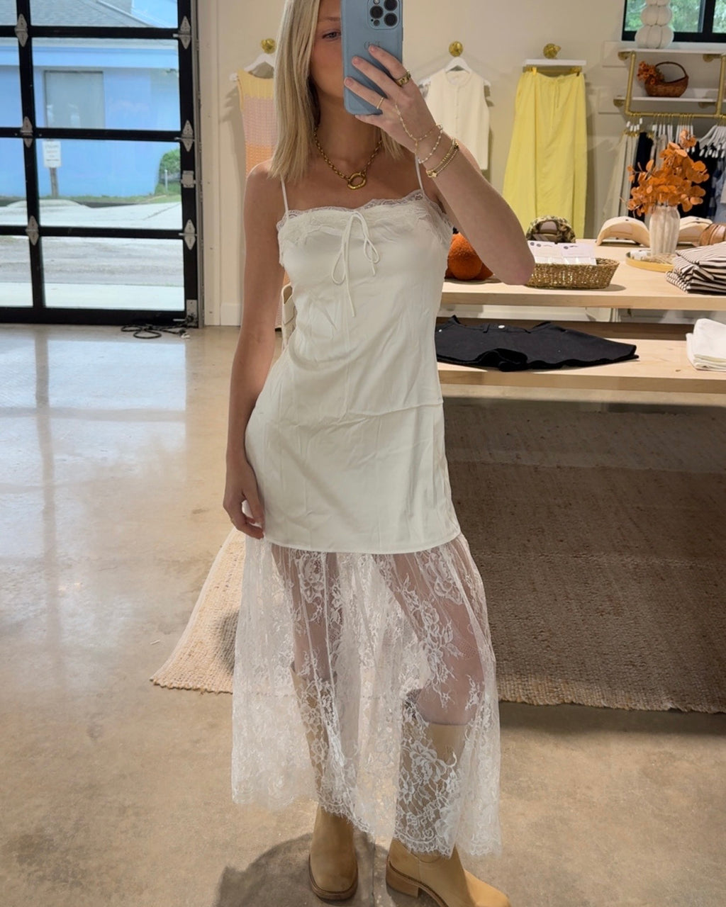 Luna Lace Slip Dress – SaltHouse Boutique