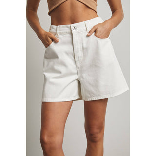 White Denim Short