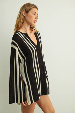 Riviera Striped Long Sleeve Top