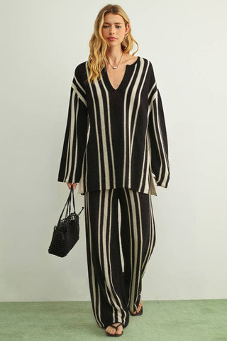 Riviera Striped Long Sleeve Top