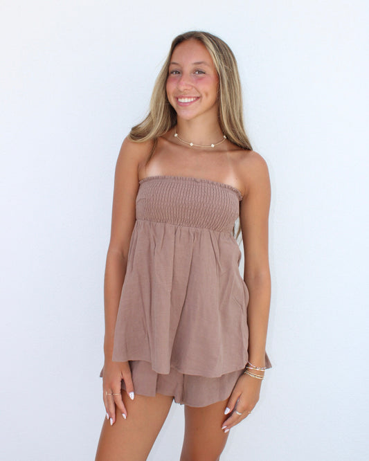 Mocha Breeze Romper