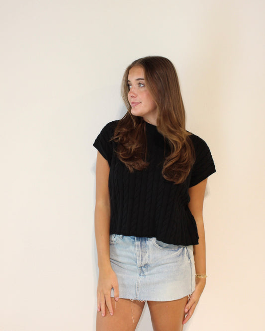 Short Sleeve Sweater Top
