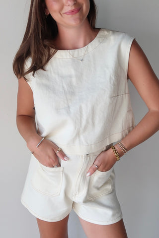 Coastal Cream Shorts