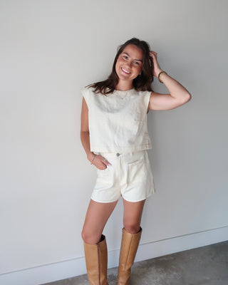 Coastal Cream Shorts