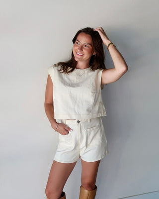 Coastal Cream Shorts