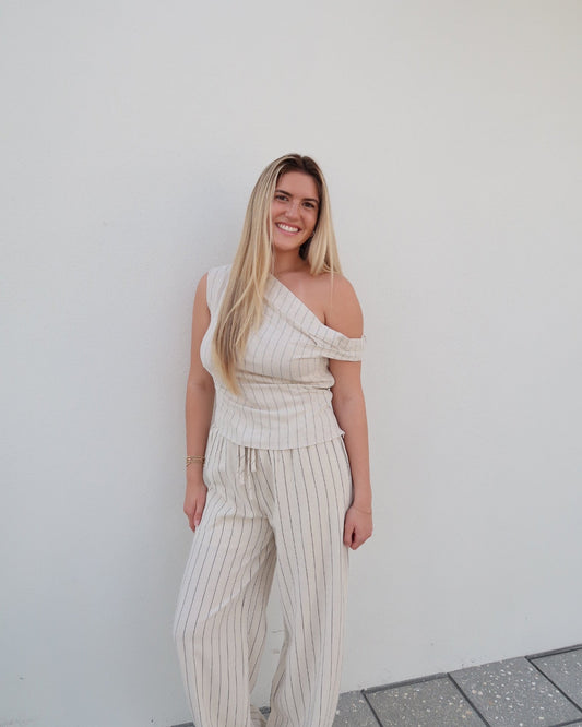 Coastal Drift One-Shoulder Top