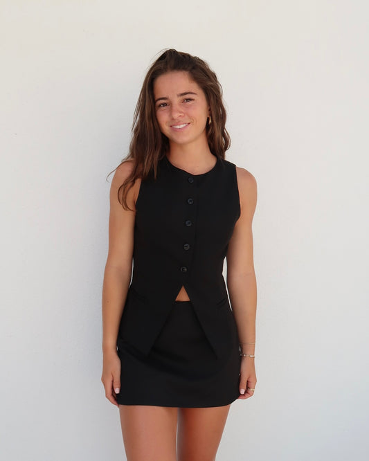 Midnight Sleek Mini Skirt