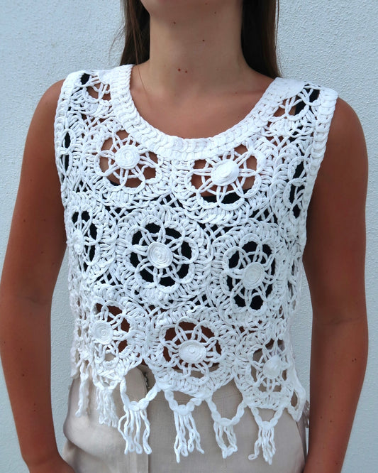 Sunset Stitch Crochet Tank