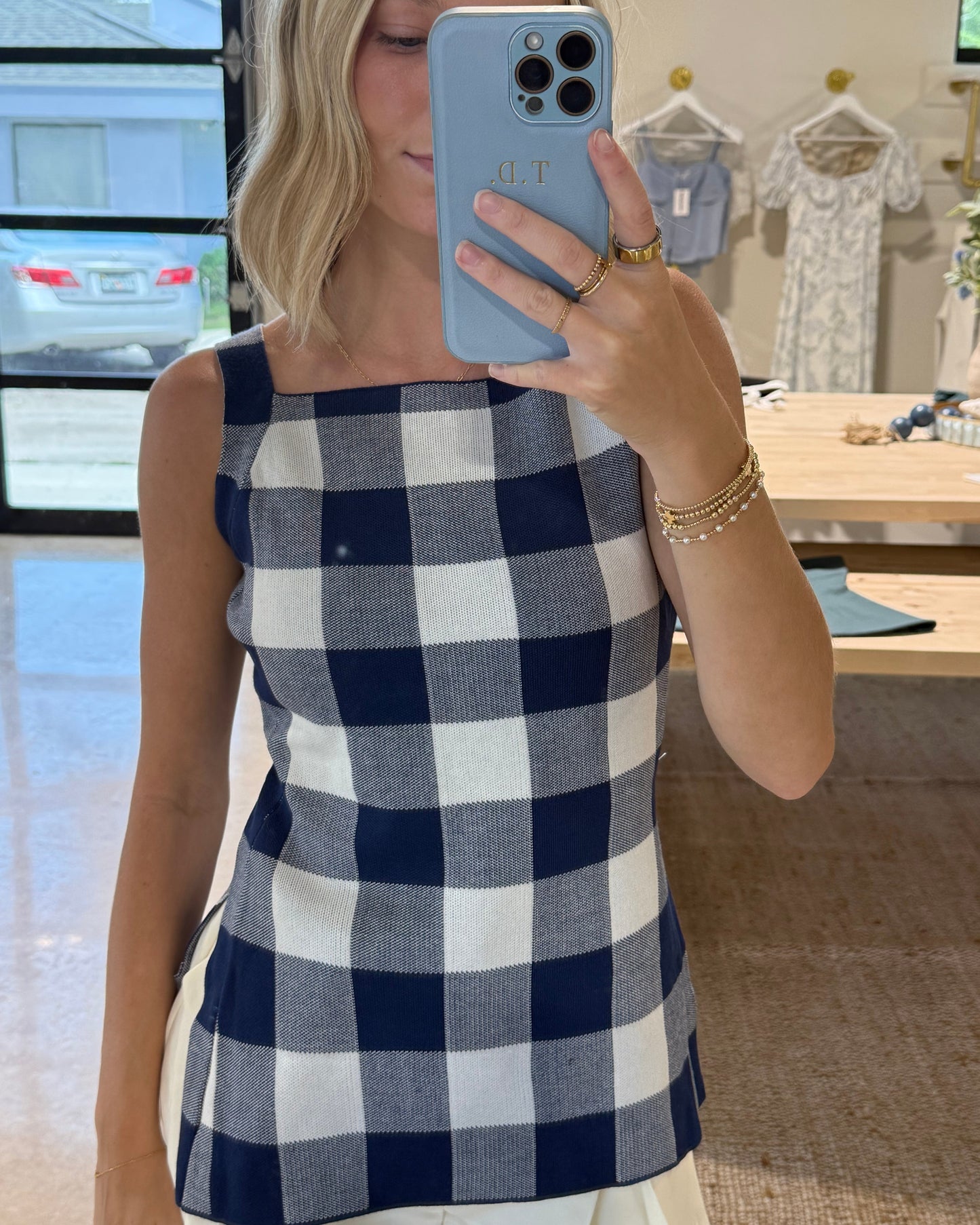 Nantucket Gingham Top