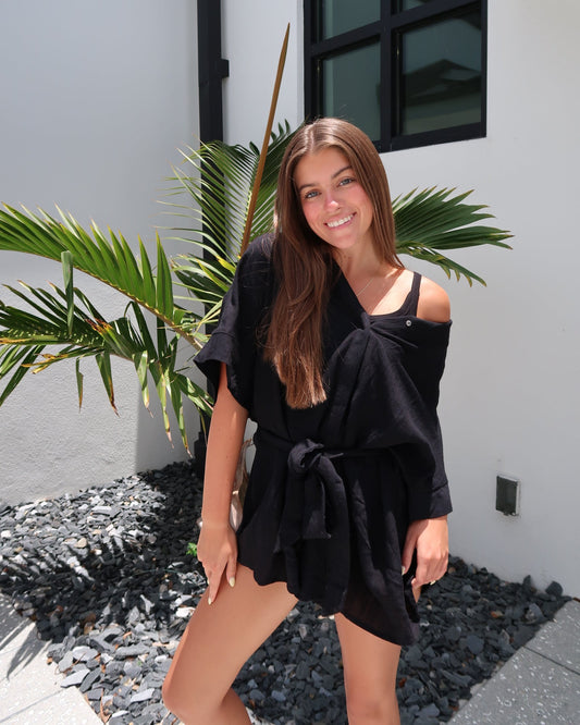 Coastal Noir Romper