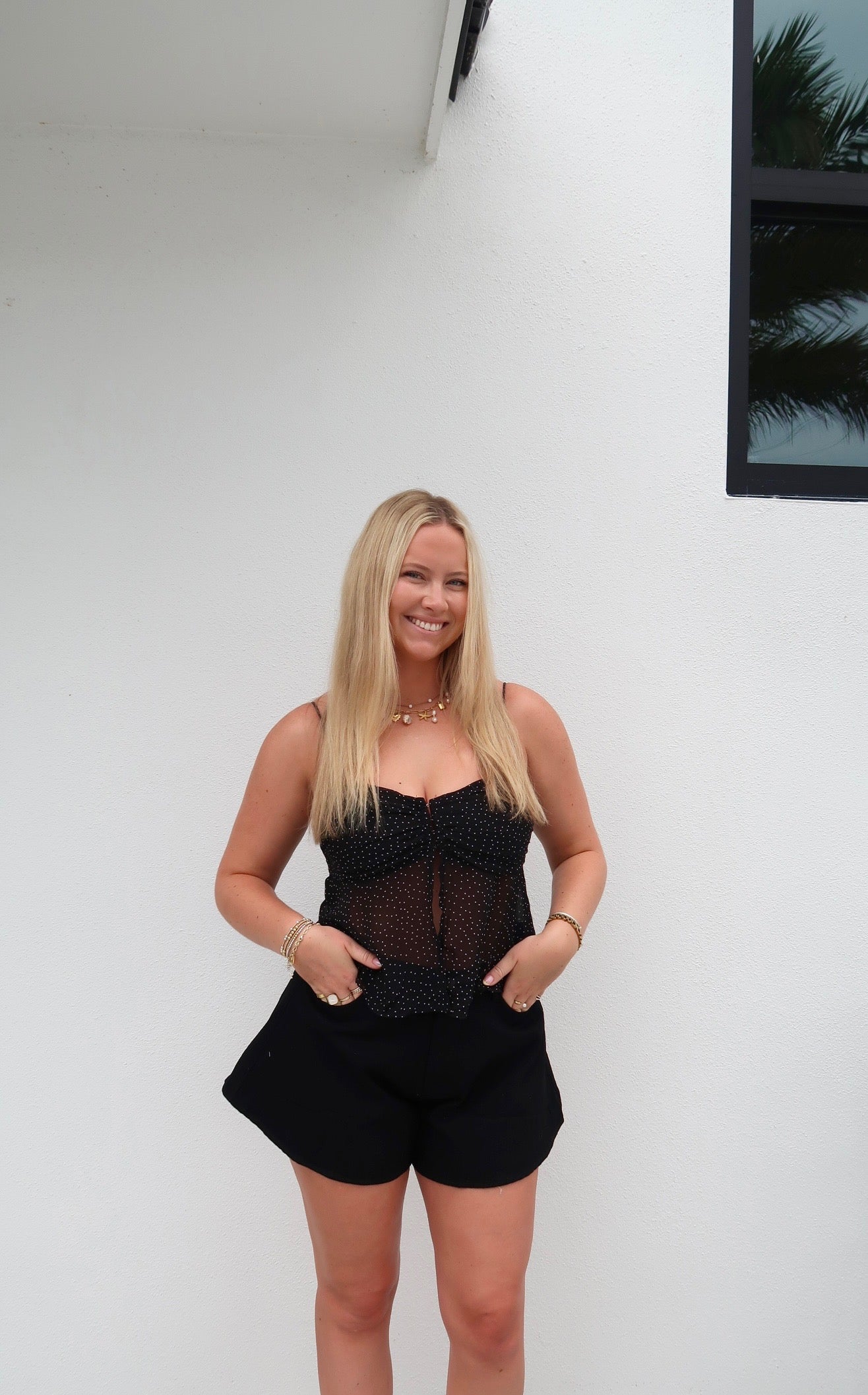 Midnight Spark Sheer Cami