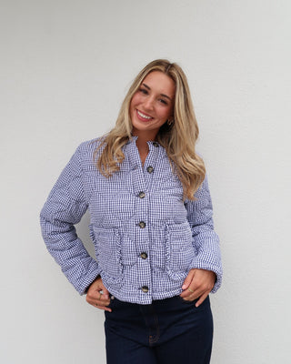 Seaside Gingham Puffer Jacket