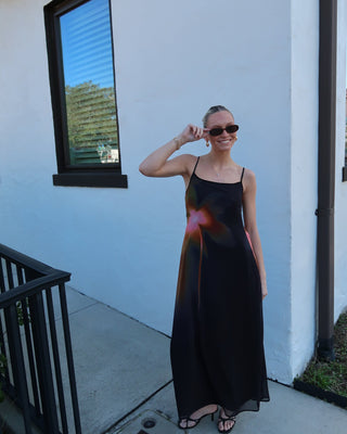 Midnight Bloom Slip Dress