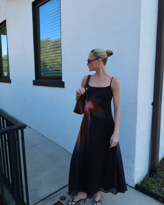 Midnight Bloom Slip Dress