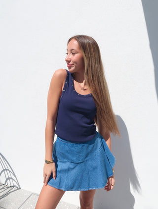 Flirty Denim Skort