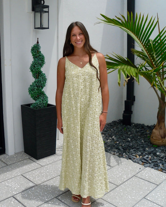 Verdant Bloom Maxi Dress