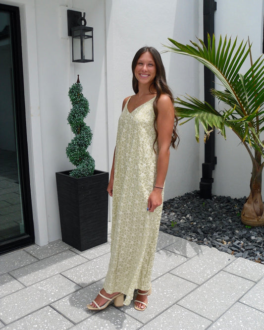 Verdant Bloom Maxi Dress
