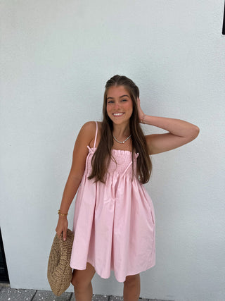 Sweetheart Bow Mini Dress