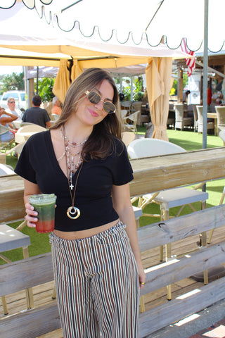 Frankie Surplice V-Neck Top