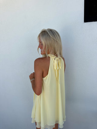 Golden Hour Halter Dress