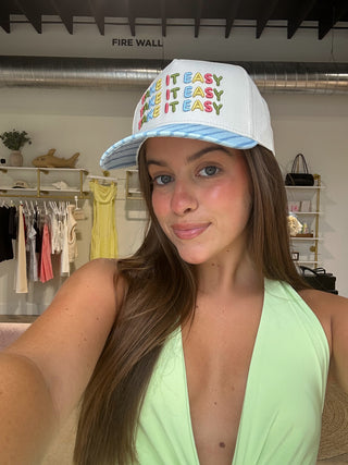 Take it Easy - Blue Striped Hat