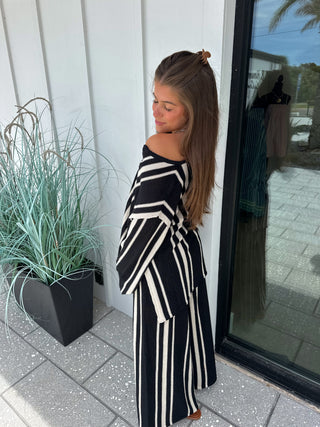 Riviera Striped Long Sleeve Top