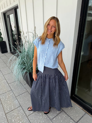 Alisha Maxi Skirt (Navy)