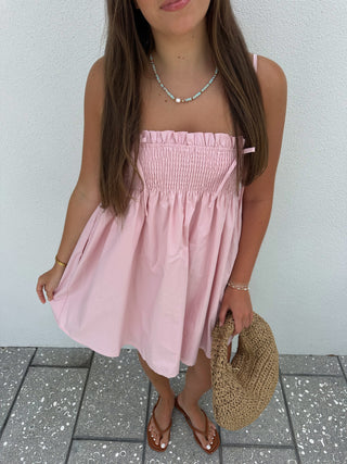 Sweetheart Bow Mini Dress
