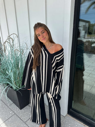 Riviera Striped Long Sleeve Top