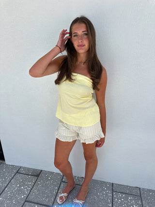 Walking on Sunshine Strapless Top