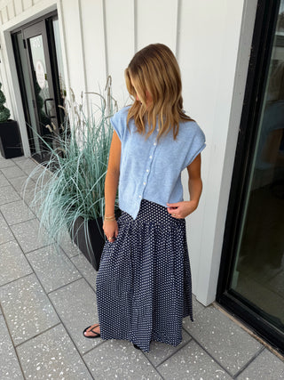 Coastline Button Top (Blue)
