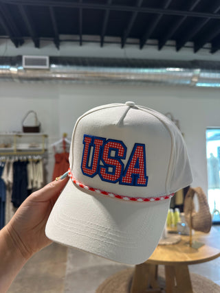 USA Patch Rope Trucker Hat