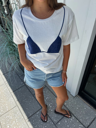 Denim Shorts with Distressed Detail