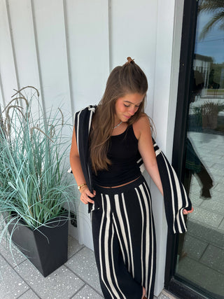 Riviera Striped Long Sleeve Top
