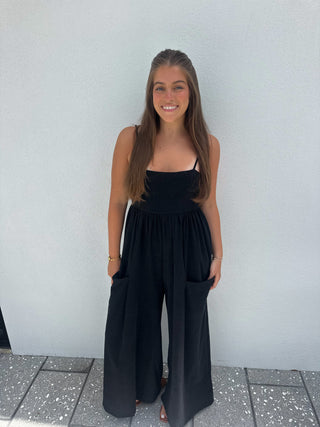 Strappy Wide Leg Jumpsuit