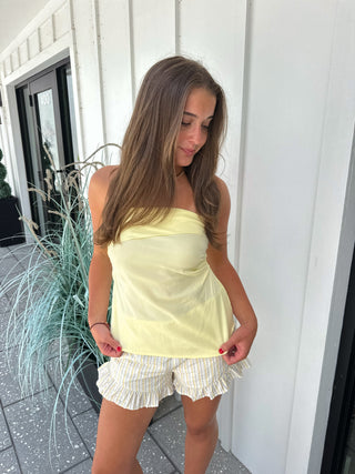 Walking on Sunshine Strapless Top
