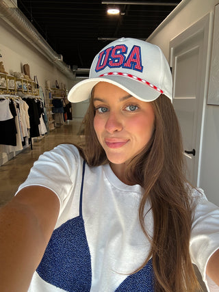 USA Patch Rope Trucker Hat
