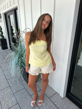 Stripe Ruffle Shorts