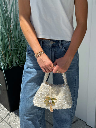 Sequin Palm Clutch Handbag