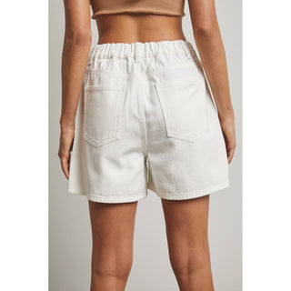 White Denim Short