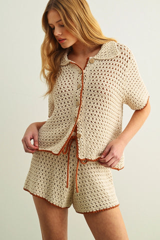 Dune Knit Button Up