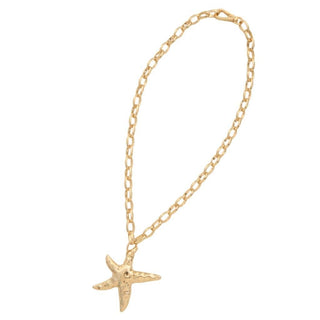 Starfish Pendant Necklace Gold