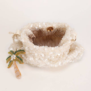 Sequin Palm Clutch Handbag