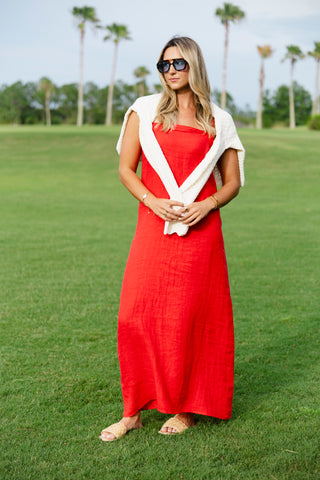 Anna Cami Maxi Linen Dress